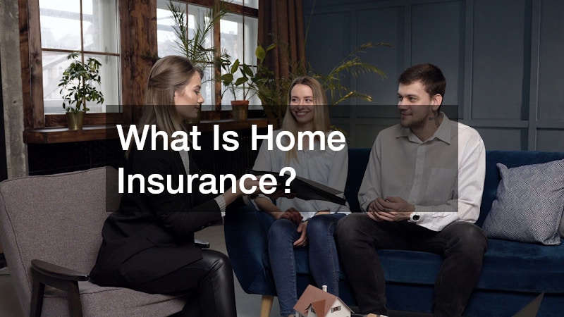 couple talking to a property insurance agent